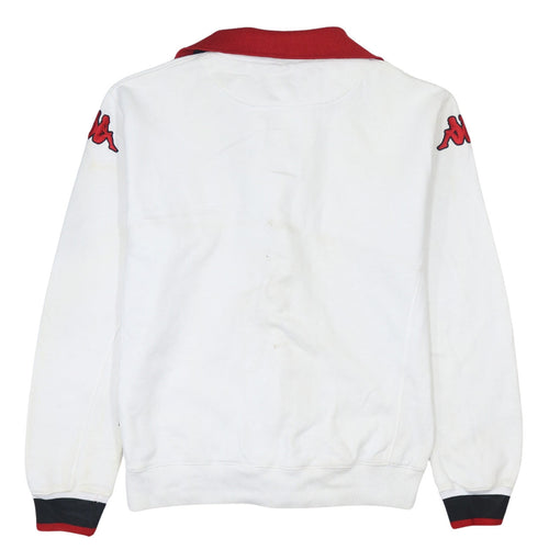 Kappa Mens White XL Full Zip Cycling Logo Sweatshirt