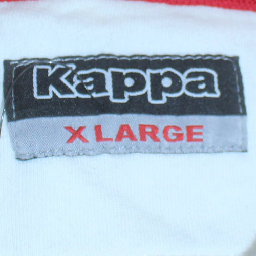 Kappa Mens White XL Full Zip Cycling Logo Sweatshirt