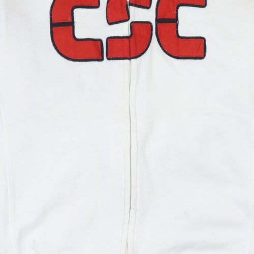 Kappa Mens White XL Full Zip Cycling Logo Sweatshirt