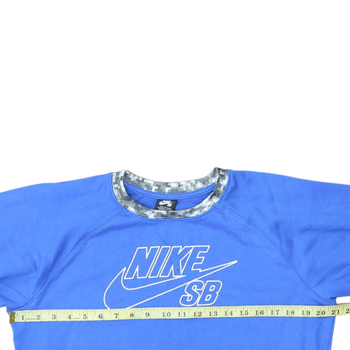 Nike SB Boys Blue Crew Neck Sweatshirt XL 13-15 Years Camo Trim
