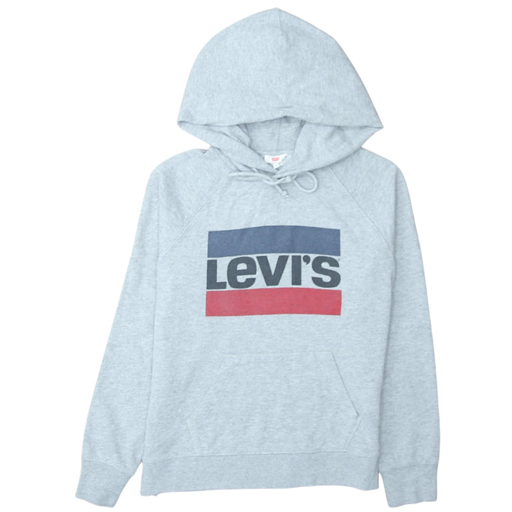 Levi's Men's Grey Pullover Hoodie Size S Logo Fleece Sweatshirt