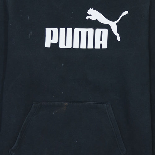 Puma Mens Black Pullover Hoodie L Sports Graphic Fleece