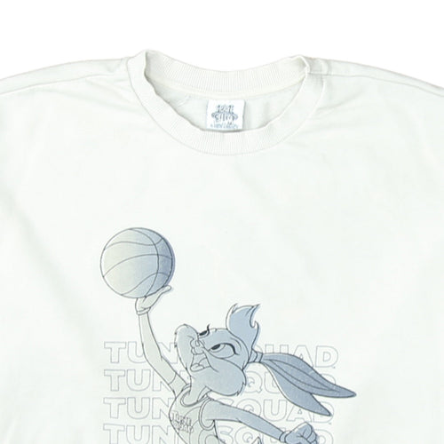 George Women White Lola Bunny Tune Squad Sweatshirt Size 8-10