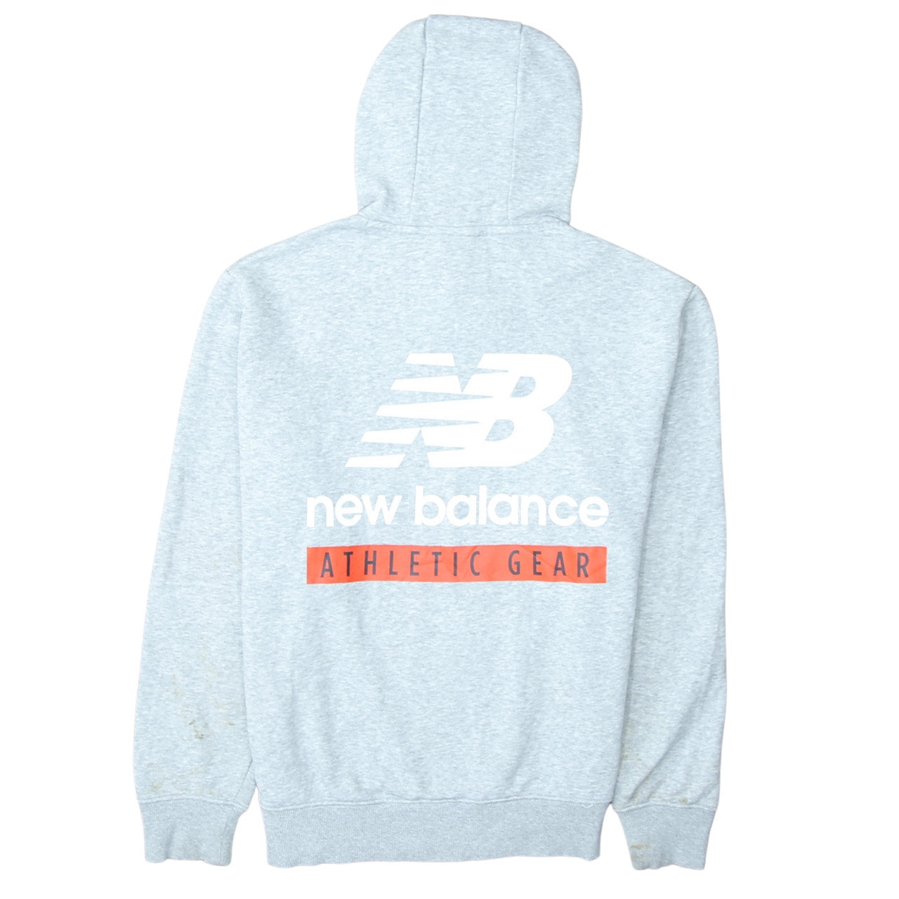 New Balance Mens Grey Pullover Hoodie M Graphic Athletic Style