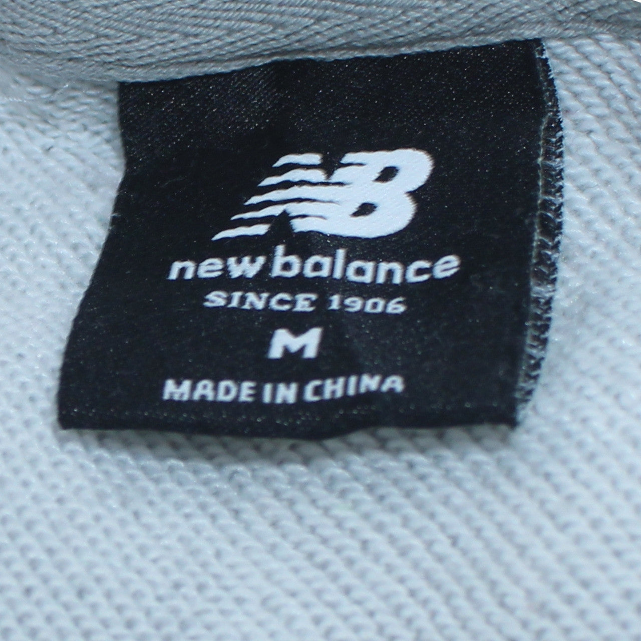 New Balance Mens Grey Pullover Hoodie M Graphic Athletic Style