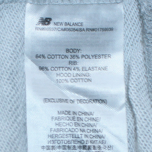 New Balance Mens Grey Pullover Hoodie M Graphic Athletic Style