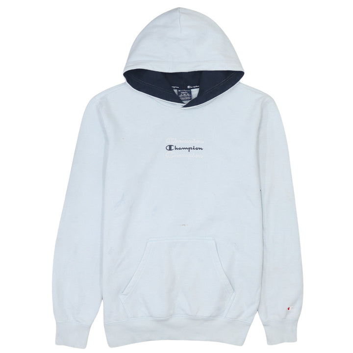 Champion Men’s White Small Pullover Hoodie with Logo Detail