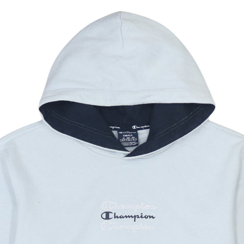 Champion Men’s White Small Pullover Hoodie with Logo Detail