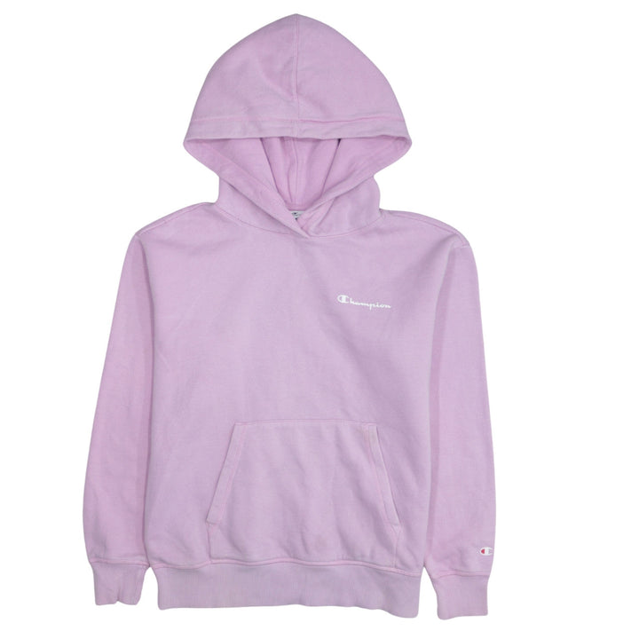 Champion Women's Pink XS Pullover Hoodie with Logo Detail