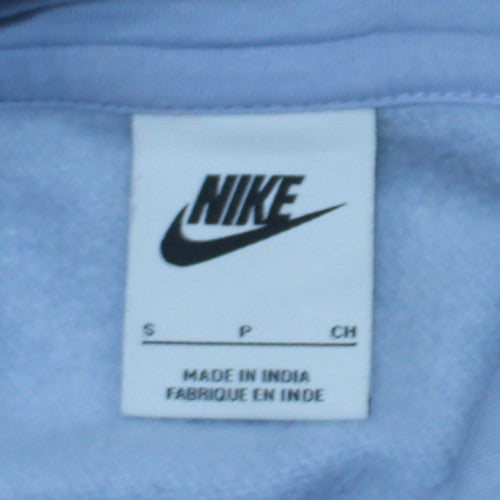 Nike Mens Blue Pullover Hoodie Small Classic Logo Fleece