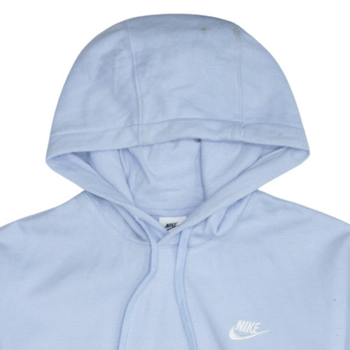 Nike Mens Blue Pullover Hoodie Small Classic Logo Fleece