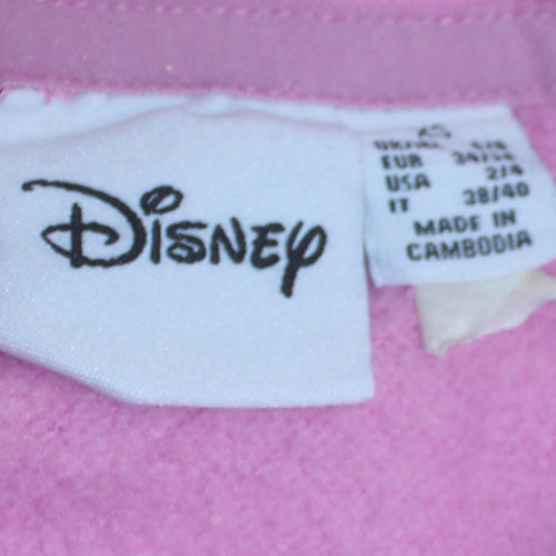 Disney Womens Pink Minnie Mouse Pullover Hoodie Size 10 Casual