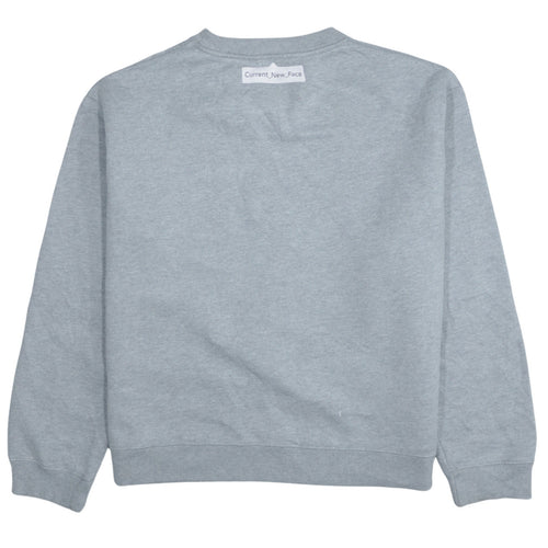 Zara Woman Grey Graphic Face Print Sweatshirt Size M