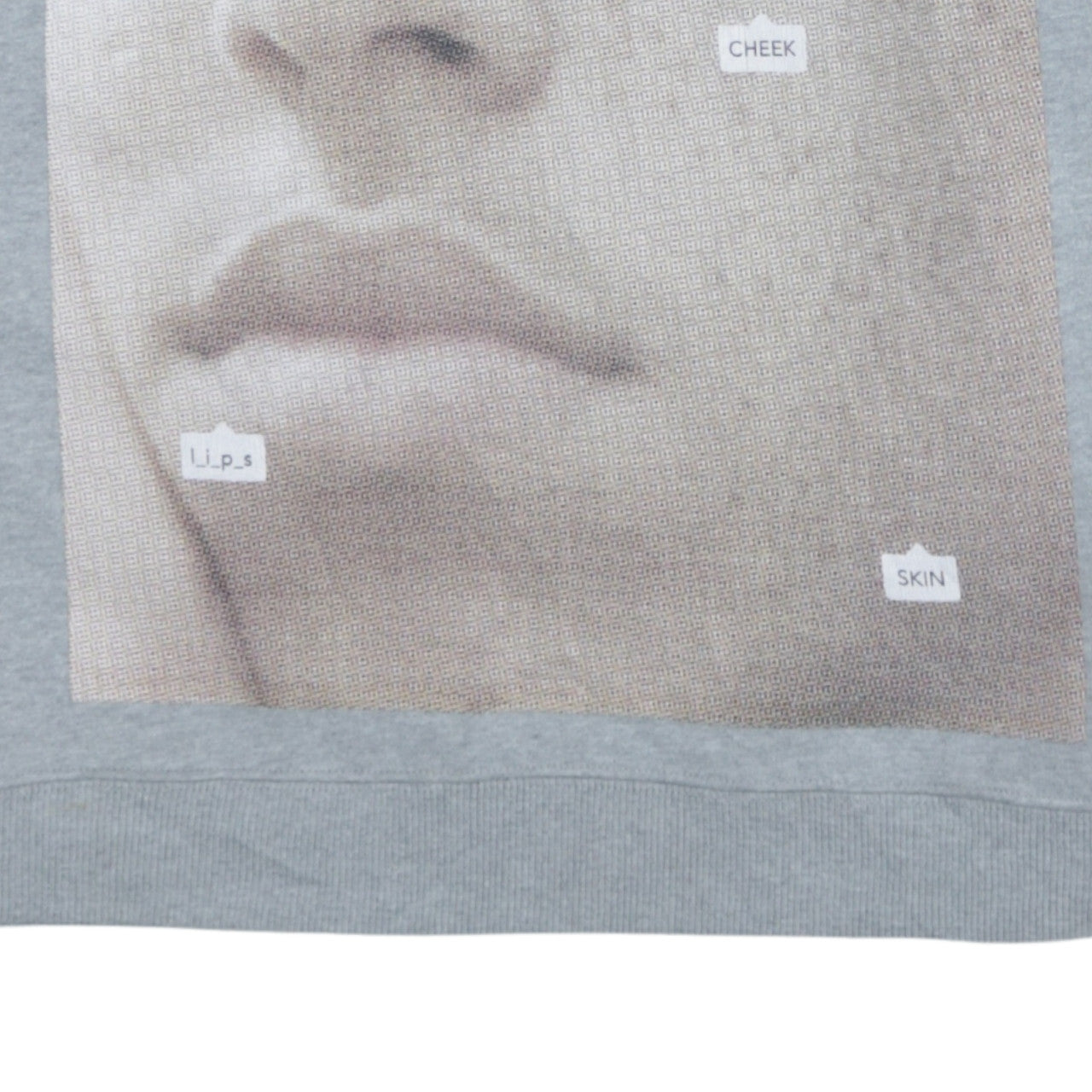 Zara Woman Grey Graphic Face Print Sweatshirt Size M