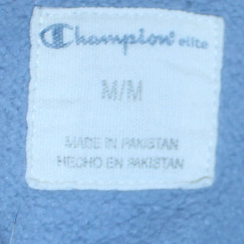 Champion Men's Blue Pullover Hoodie M Fleece Logo Sportswear