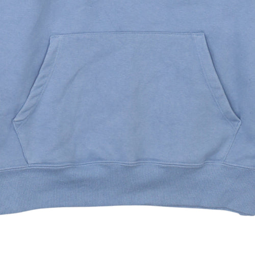 Champion Men's Blue Pullover Hoodie M Fleece Logo Sportswear