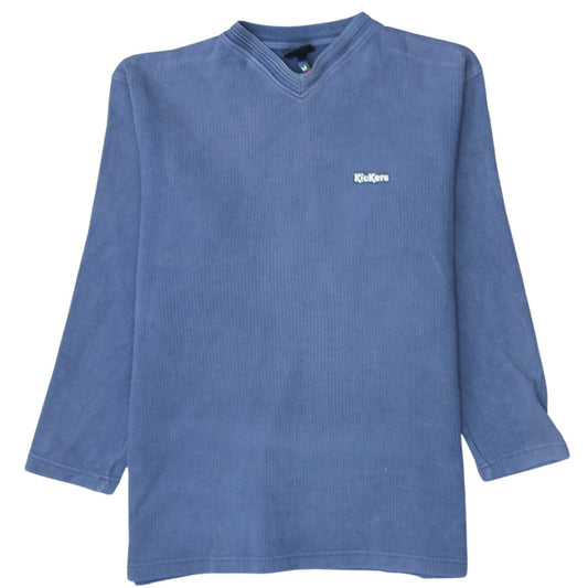 Kickers Men's Blue Cotton V-Neck Pullover Sweatshirt M