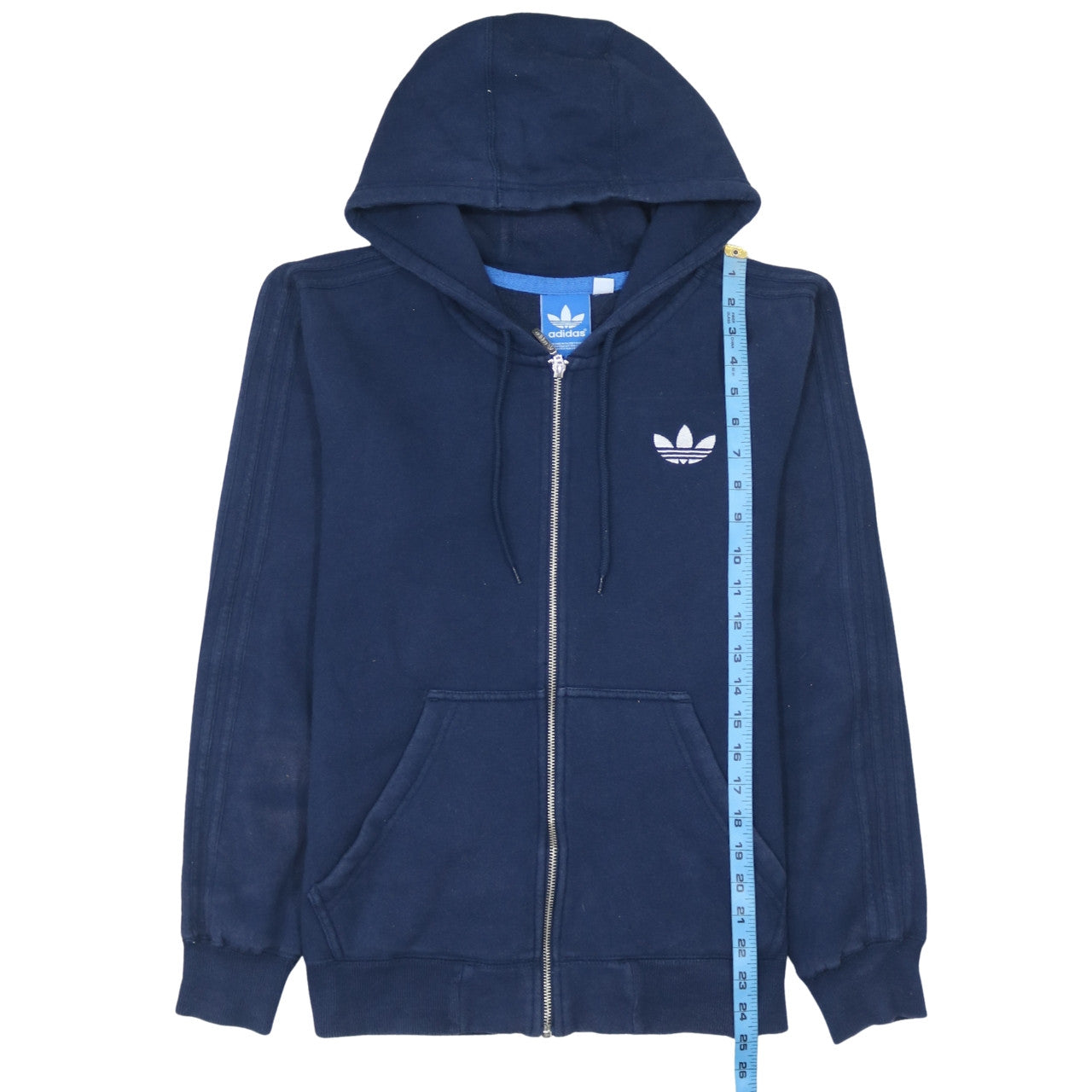 Adidas Men's Blue Full Zip Hoodie S Classic Sportswear