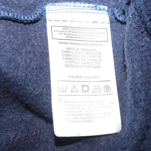 Adidas Men's Blue Full Zip Hoodie S Classic Sportswear