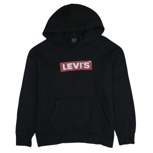 Levi's Men's Black Pullover Hoodie M Relaxed Fit Graphic Fleece