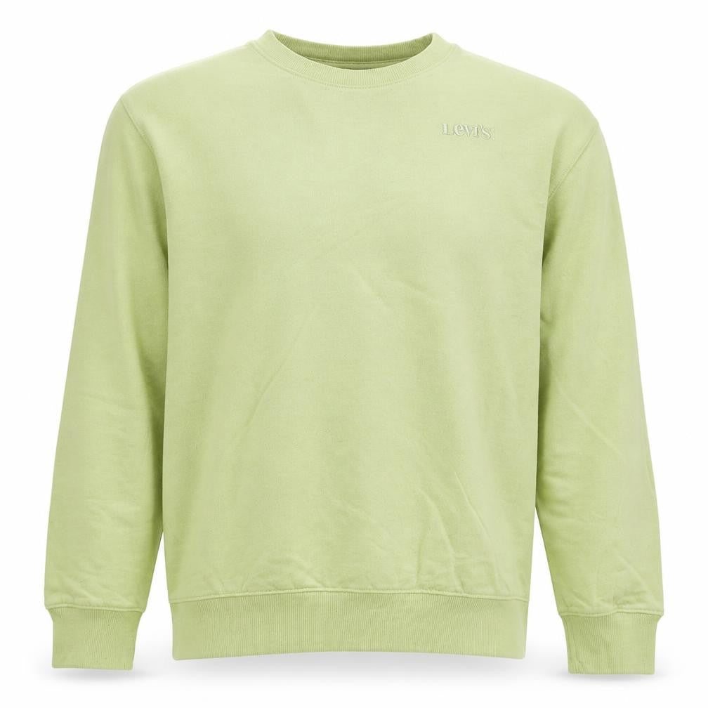 Front view of Levi's boys’ green crew neck pullover sweatshirt 16 years regular fit