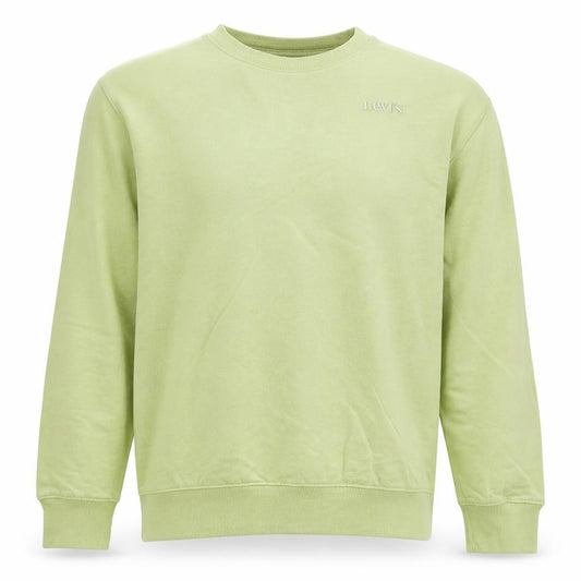 Front view of Levi's boys’ green crew neck pullover sweatshirt 16 years regular fit