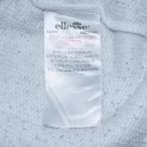 Ellesse Women’s White 1/4 Zip Hooded Pullover Sweatshirt UK 10