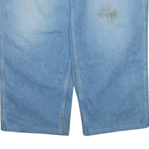 Carhartt Mens Blue 34x32 Straight Relaxed Fit Denim Jeans