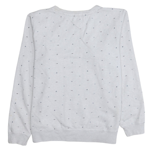 Hilfiger Denim Mens White XL Pullover Sweatshirt Classic Crew Neck