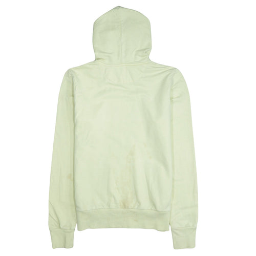 Nike Women Light Yellow Pullover Hoodie Size L Logo Graphic Sweatshirt