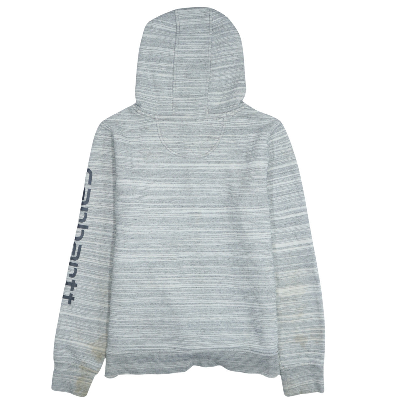 Carhartt Women's Grey Striped Pullover Hoodie Size M (12)
