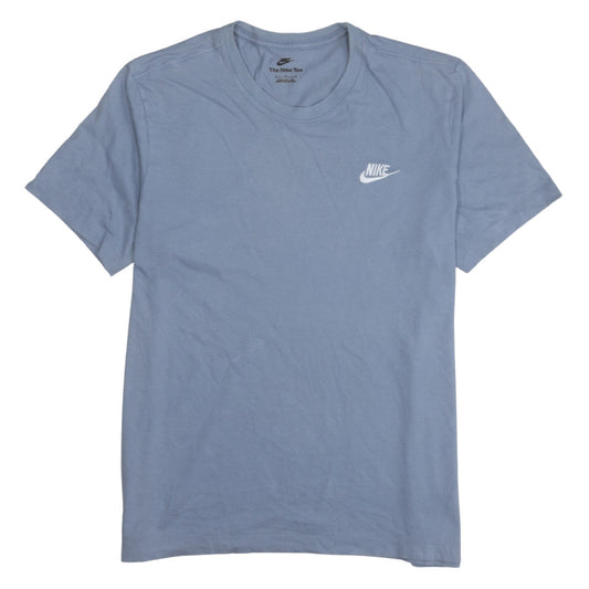Nike Men's Blue Crew Neck Short Sleeve Cotton T-Shirt Size L