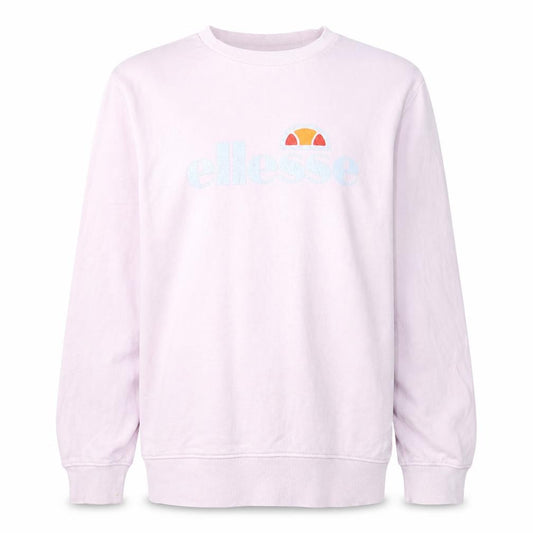 Front view of Ellesse Women's Pink Logo Crew Neck Sweatshirt, size M