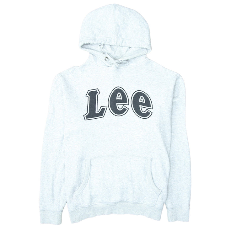 Lee Men's Grey XL Pullover Hoodie with Logo Print