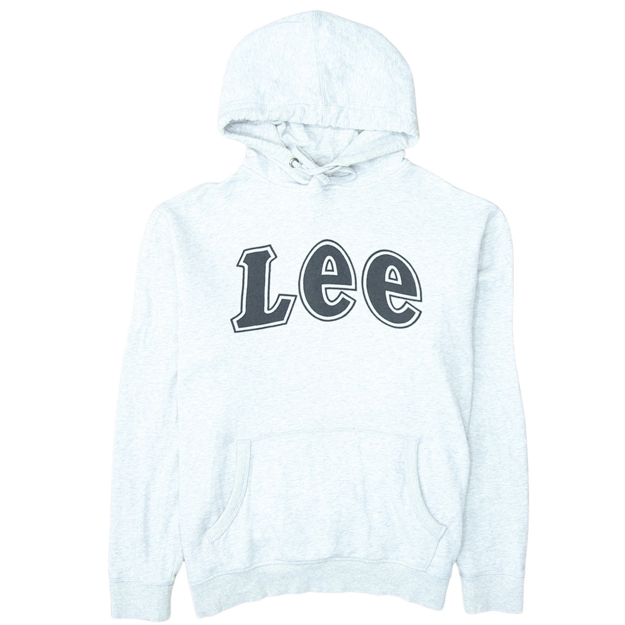 Lee Men's Grey XL Pullover Hoodie with Logo Print