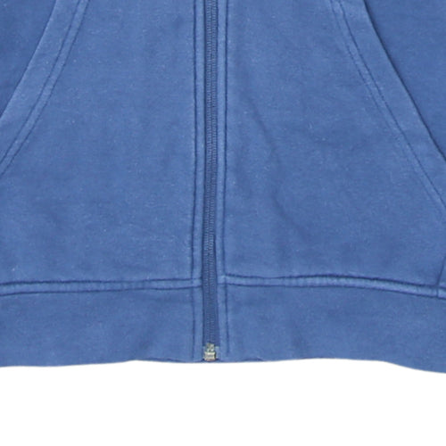 Adidas Boys Blue Full Zip Hoodie Size 13 Years Logo Sportswear