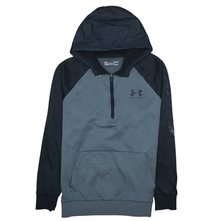 Under Armour Men's Black Grey ColdGear 1/2 Zip Hoodie Medium