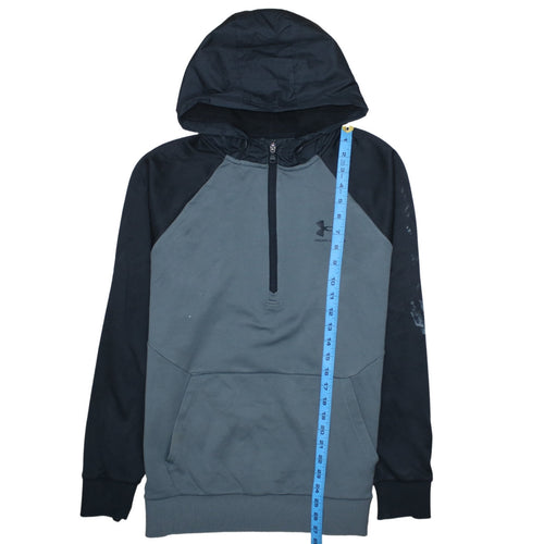 Under Armour Men's Black Grey ColdGear 1/2 Zip Hoodie Medium