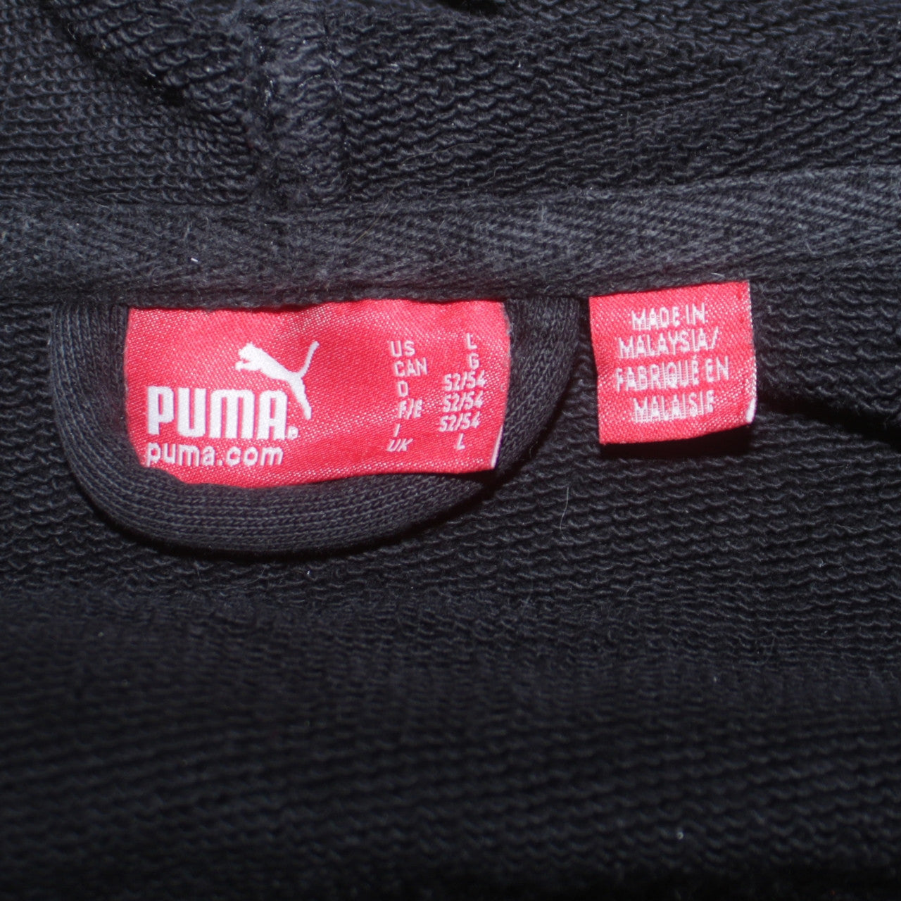 Puma Mens Black Full Zip Hoodie L Football Graphic Print Sportswear
