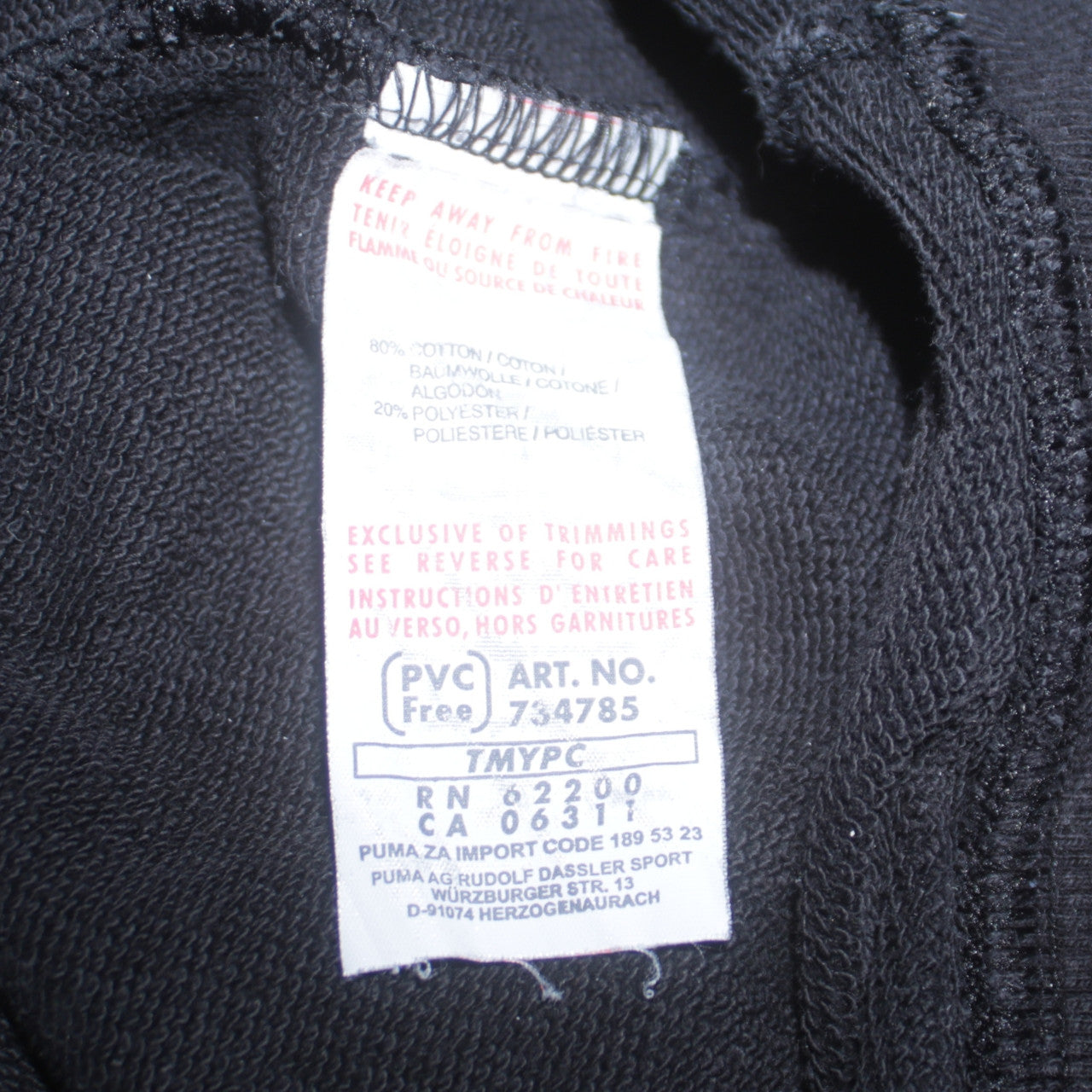 Puma Mens Black Full Zip Hoodie L Football Graphic Print Sportswear