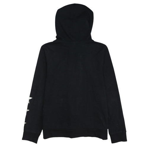 GAP Women Black Full Zip Hoodie Medium Cotton Blend Logo Casual