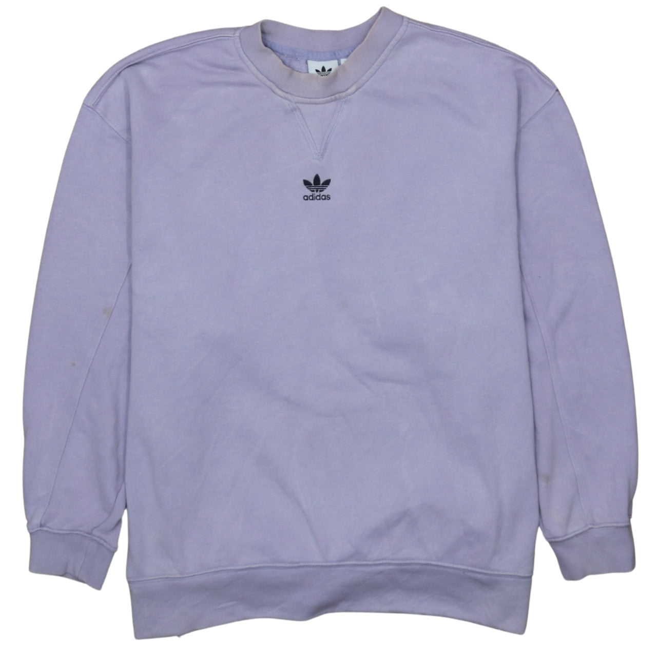 Adidas Womens Lilac Crew Neck Pullover Sweatshirt Size 12