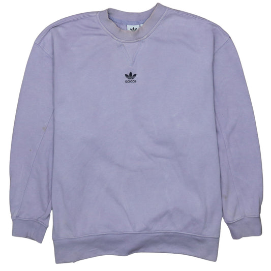 Adidas Womens Lilac Crew Neck Pullover Sweatshirt Size 12