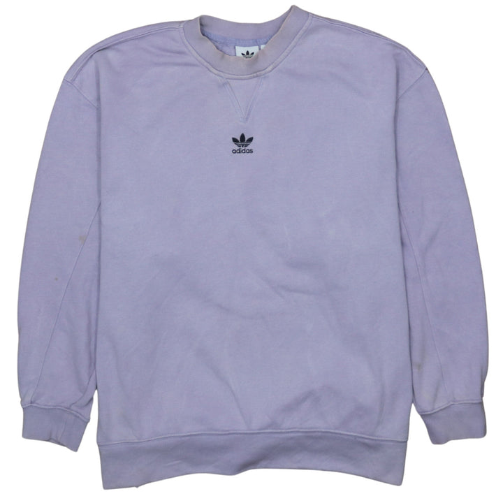 Adidas Womens Lilac Crew Neck Pullover Sweatshirt Size 12