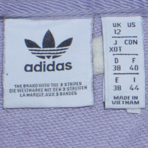 Adidas Womens Lilac Crew Neck Pullover Sweatshirt Size 12