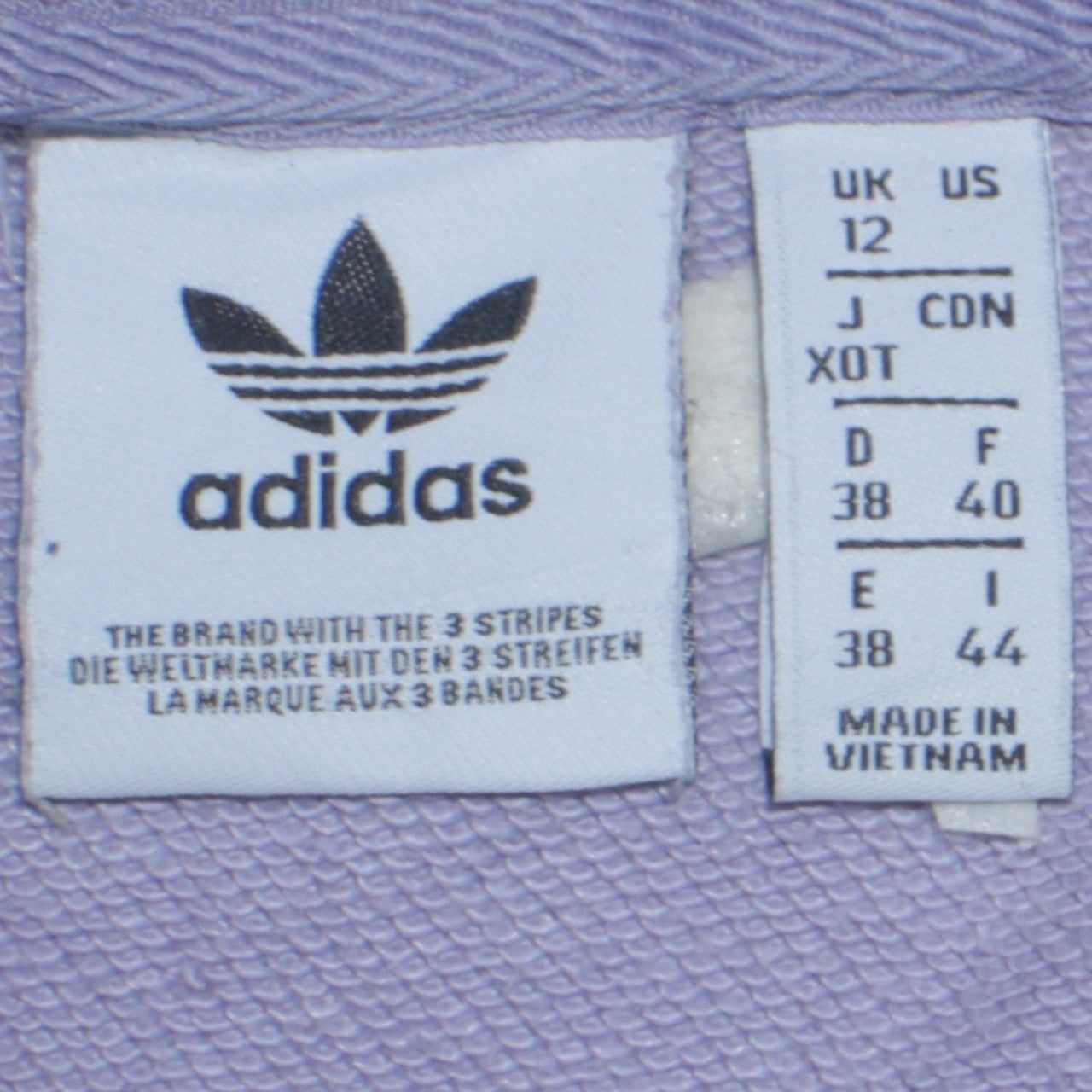 Adidas Womens Lilac Crew Neck Pullover Sweatshirt Size 12