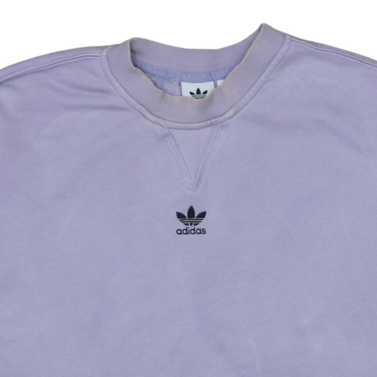 Adidas Womens Lilac Crew Neck Pullover Sweatshirt Size 12