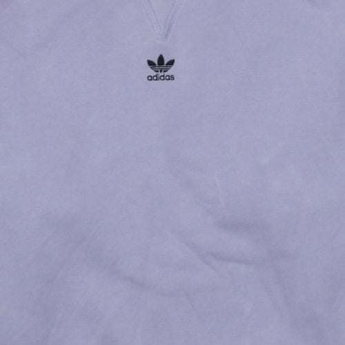 Adidas Womens Lilac Crew Neck Pullover Sweatshirt Size 12