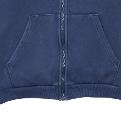 Puma Boys Navy Blue Full Zip Hoodie 13-14 Years Cotton Blend Logo Print