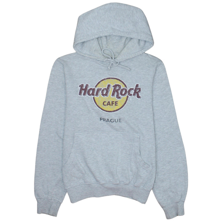 Hard Rock Cafe Women’s Grey Pullover Hoodie Small Prague Logo Cotton Blend
